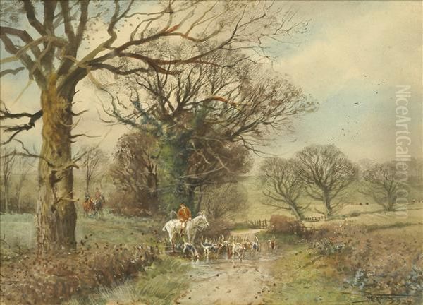 A Pause At Theford Oil Painting by Henry Charles Fox