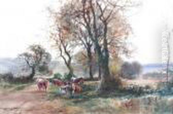 Fox Oil Painting by Henry Charles Fox