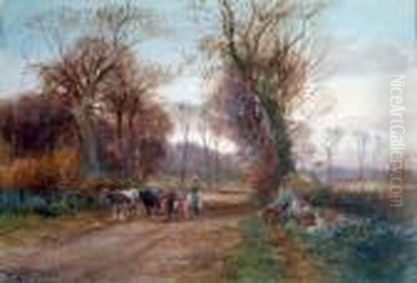 Near Wingfield Oil Painting by Henry Charles Fox