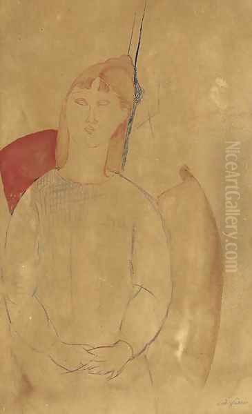 Jeune femme assise Oil Painting by Amedeo Modigliani