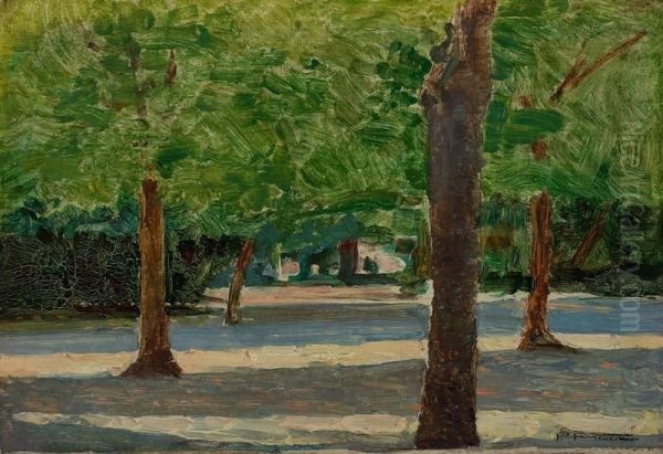 Parco Oil Painting by Pietro Fragiacomo