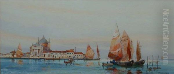 Veduta Di San
Giorgio A Venezia Oil Painting by Pietro Fragiacomo