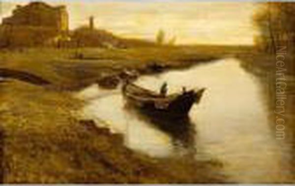 Venezia, Il Gamalo Oil Painting by Pietro Fragiacomo