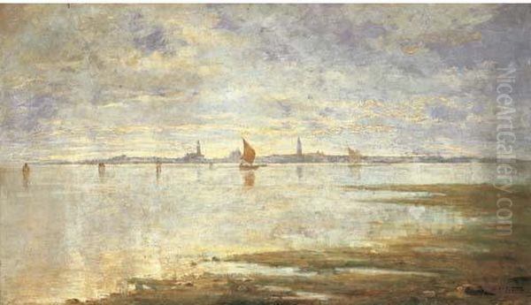 Venezia Dalla Laguna Oil Painting by Pietro Fragiacomo