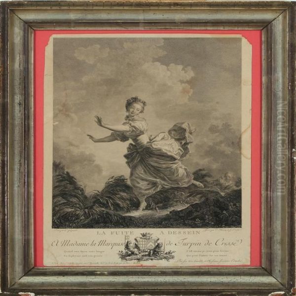 The Puposeful Flight Oil Painting by Jean-Honore Fragonard