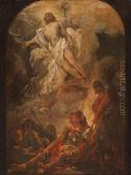 Auferstehung Christi Ol Auf Malkarton Oil Painting by Jean-Honore Fragonard