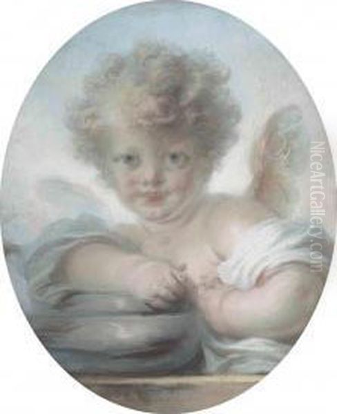 A Child In The Guise Of Cupid, Oil Painting by Jean-Honore Fragonard