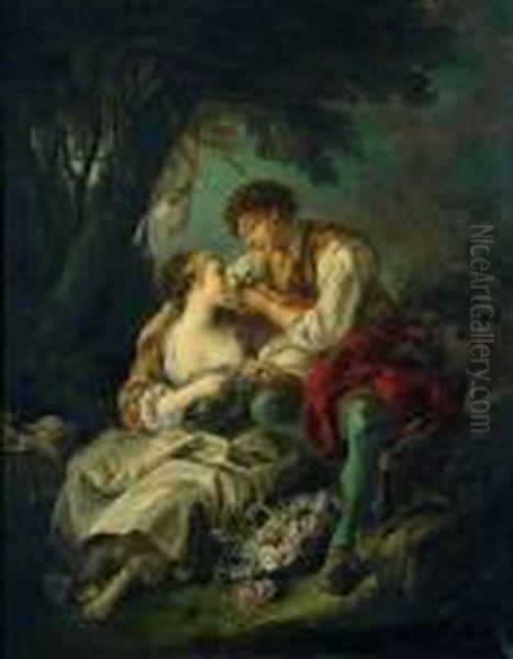 La Jeune Bergere Oil Painting by Jean-Honore Fragonard