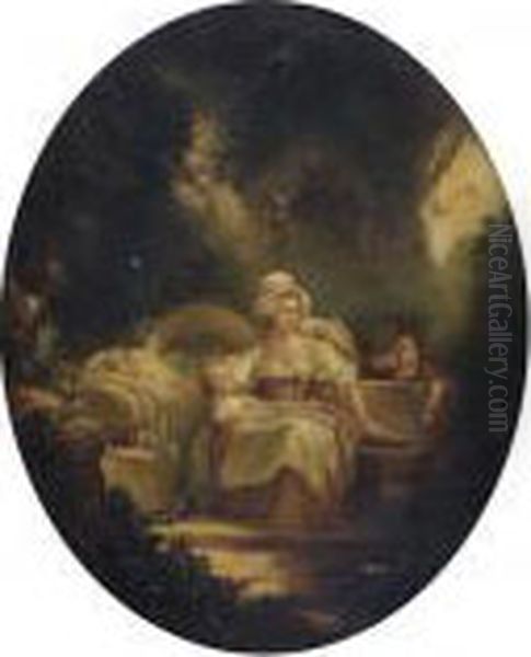 La Bonne Mere Oil Painting by Jean-Honore Fragonard