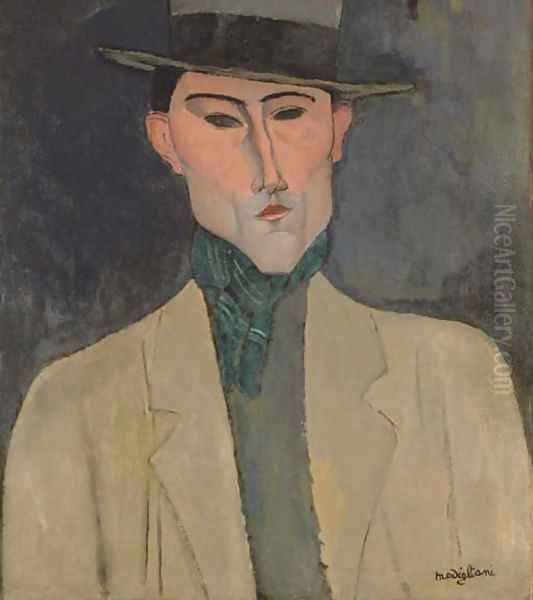 Homme au chapeau Oil Painting by Amedeo Modigliani