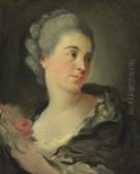 Portrait Of A Young Woman Oil Painting by Jean-Honore Fragonard