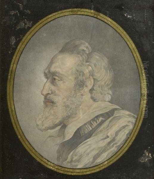 Portrait D'henri Iv De Profil Oil Painting by Jean-Honore Fragonard