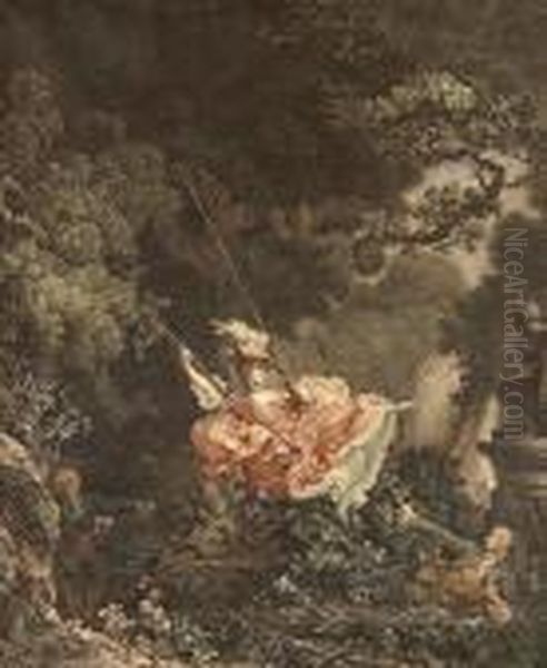 The Swing Oil Painting by Jean-Honore Fragonard