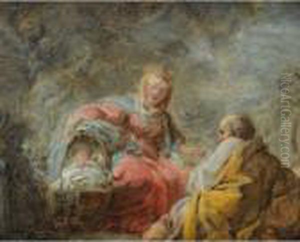 Le Repos Pendant La Fuite En Egypte Oil Painting by Jean-Honore Fragonard