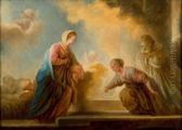 La Visitation Oil Painting by Jean-Honore Fragonard