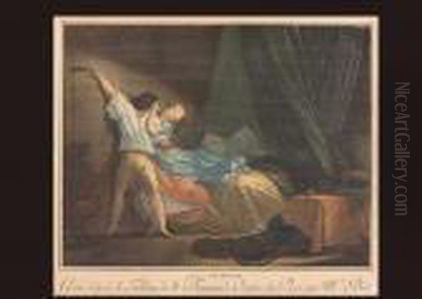 Le Verrou Oil Painting by Jean-Honore Fragonard