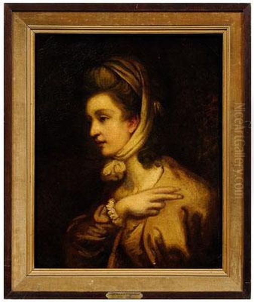 Portrait Of A Woman With Head Scarf Oil Painting by Jean-Honore Fragonard