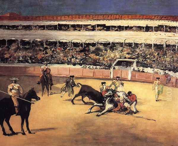 Bull Fighting Scene Oil Painting by Edouard Manet