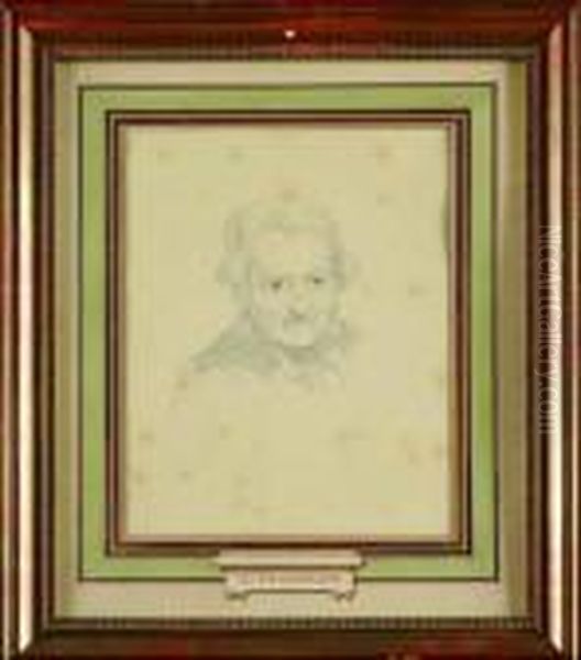 Dessin Au Crayon. Oil Painting by Jean-Honore Fragonard