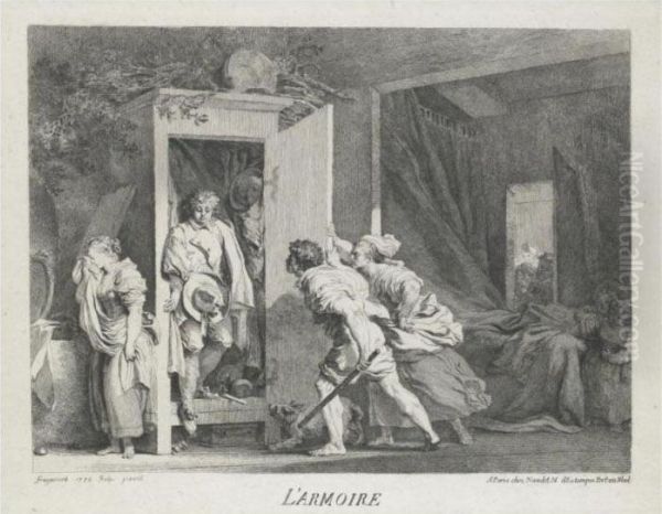 L'armoire (baudicour 2) Oil Painting by Jean-Honore Fragonard