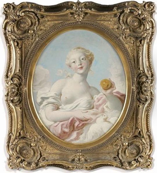 Portrait Dit De Mademoiselle Colombe En Venus Oil Painting by Jean-Honore Fragonard