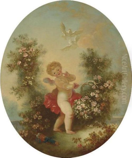 Cupidon Dans Un Paysage Oil Painting by Jean-Honore Fragonard