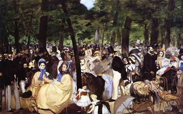 Music In The Tuileries Gardens Oil Painting by Edouard Manet