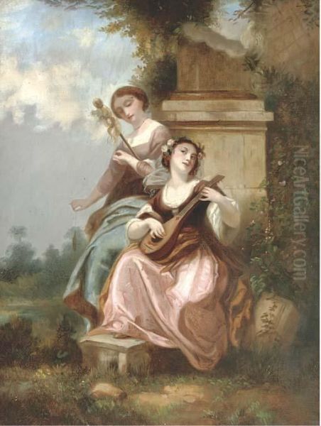 The Shepherd's Daughters Oil Painting by Jean-Honore Fragonard