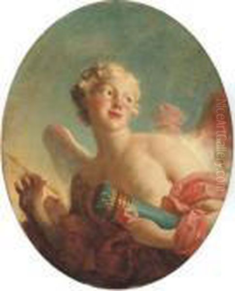 L'amour: Said To Be A Portrait 
Of Marie-catherineromboccoli-riggieri, Called Colombe, As Cupid Oil Painting by Jean-Honore Fragonard