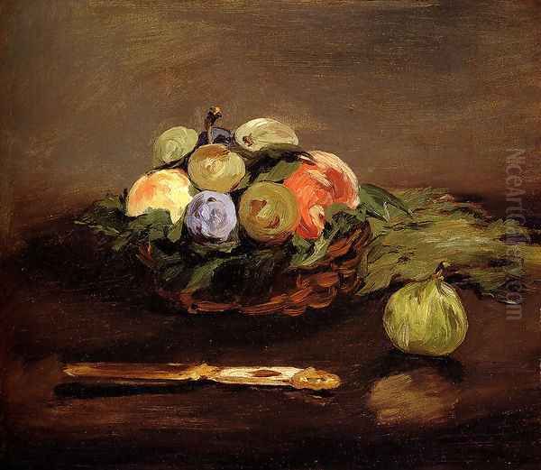 Basket Of Fruit Oil Painting by Edouard Manet