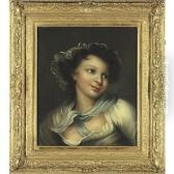 Portrait Of A Young Woman Oil Painting by Jean-Honore Fragonard