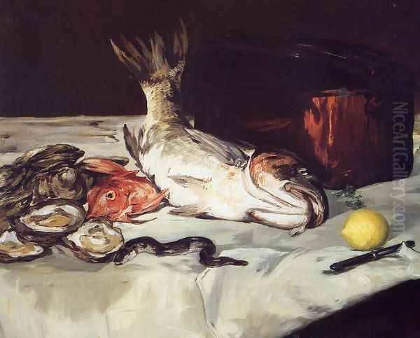 Still Life with Fish Oil Painting by Edouard Manet