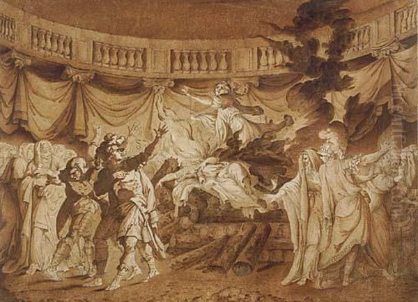 The Sacrifice Of Iphigenia Oil Painting by Jean-Honore Fragonard