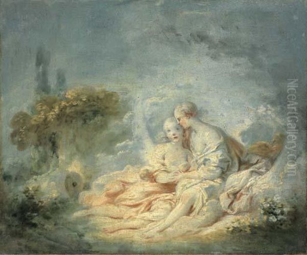 Jupiter Et Callisto Oil Painting by Jean-Honore Fragonard