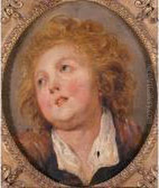 Head Of A Young Boy Oil Painting by Jean-Honore Fragonard