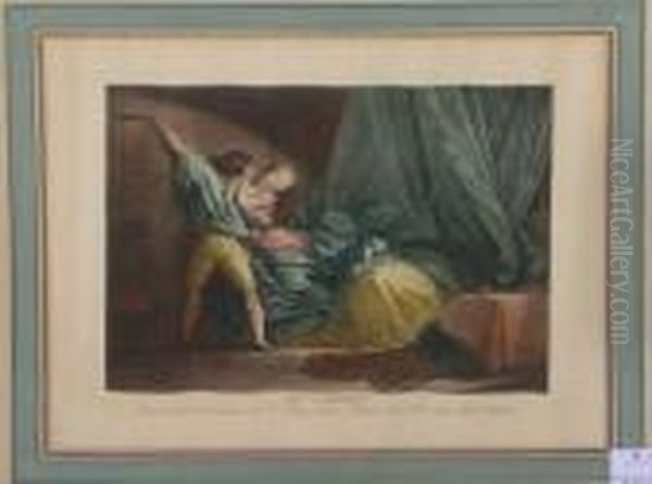 Le Verrou Oil Painting by Jean-Honore Fragonard