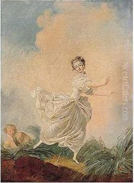 The Fugitive Oil Painting by Jean-Honore Fragonard