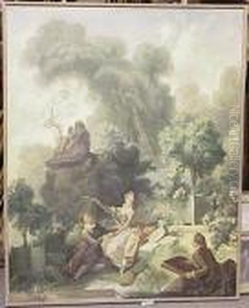 The Lover Crowned Oil Painting by Jean-Honore Fragonard