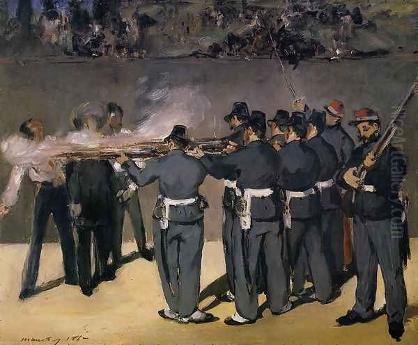 The Execution of the Emperor Maximilian 1867 Oil Painting by Edouard Manet