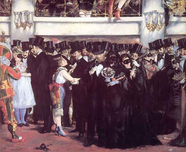 Masked Ball at the Opera Oil Painting by Edouard Manet