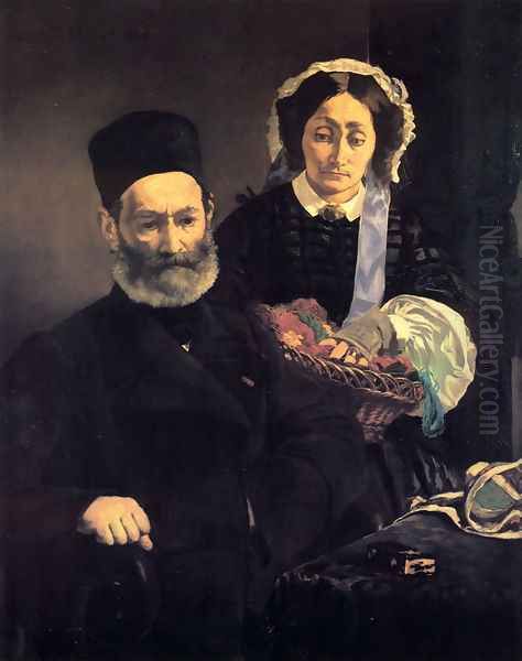 M. and Mme Auguste Manet Oil Painting by Edouard Manet