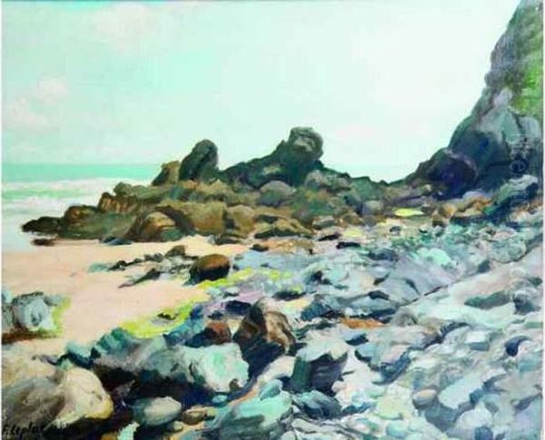 Bord De Mer (bretagne). Oil Painting by France Leplat