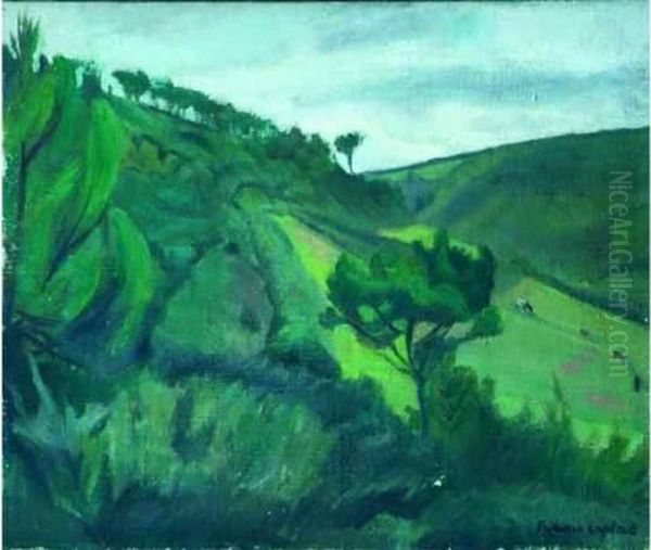 Paysage Vallonne. Oil Painting by France Leplat