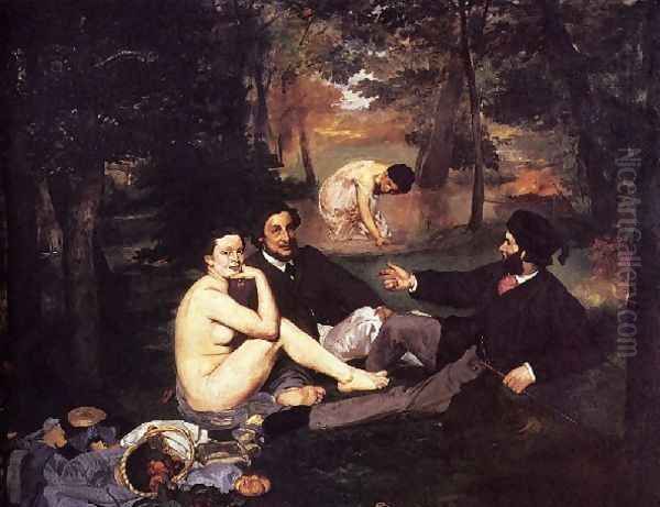 Le Dejeuner sur l'Herbe (The Picnic) 1863 Oil Painting by Edouard Manet