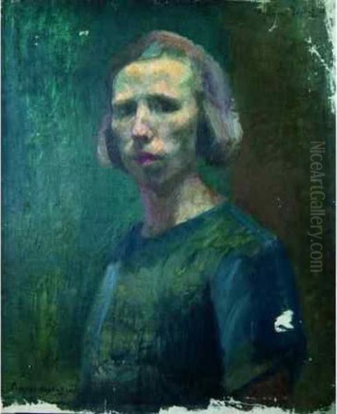 Autoportrait. Oil Painting by France Leplat