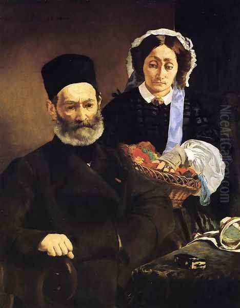 Portrait of Monsieur and Madame Manet Oil Painting by Edouard Manet