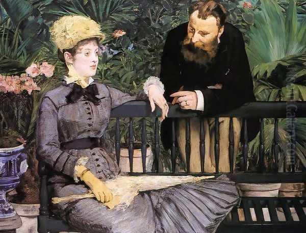 The Conservatory Oil Painting by Edouard Manet