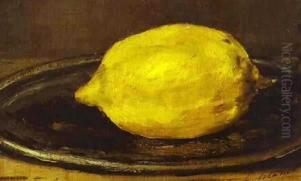 The Lemon Oil Painting by Edouard Manet