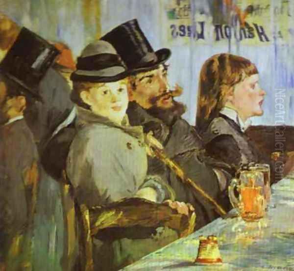 At The Cafe Oil Painting by Edouard Manet