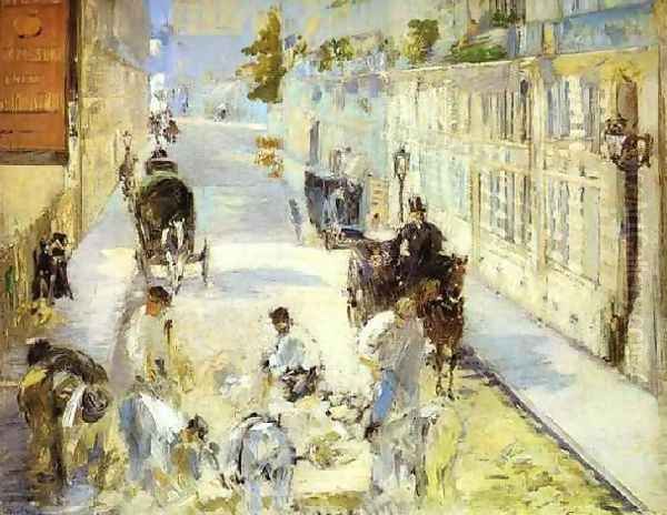 The Road Menders Rue De Berne Oil Painting by Edouard Manet